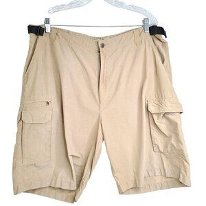 Woolrich Cargo Shorts Khaki Black Belt Men's Size 38 Moisture Wicking 3081